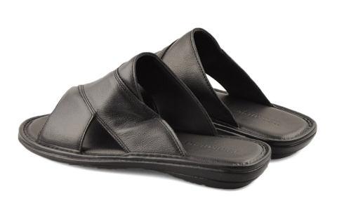 T.Sokolski 1807 czarne skórzane klapki