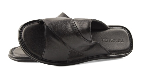 T.Sokolski 1807 czarne skórzane klapki