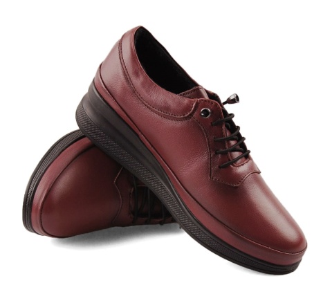 T.Sokolski BAR 401 bordowe skórzane półbuty