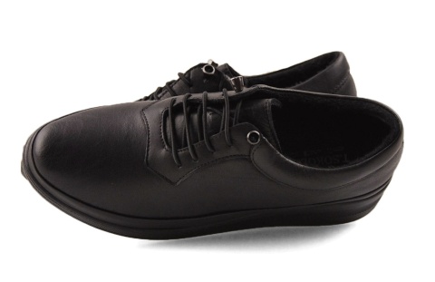 T.Sokolski BAR 401 czarne skórzane półbuty