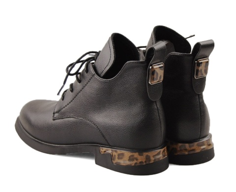 T.Sokolski J25-198 czarne skórzane botki