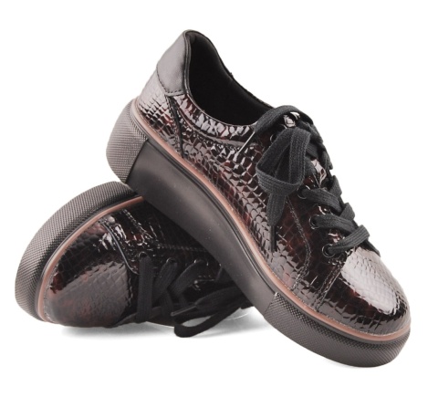 T.Sokolski J25-286 bordowe skórzane półbuty