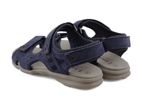 T.Sokolski L25-613 granatowe skórzane sandały