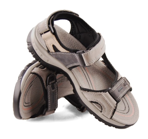 T.Sokolski L25-665 szare skórzane sandały