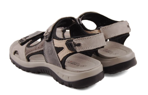 T.Sokolski L25-665 szare skórzane sandały