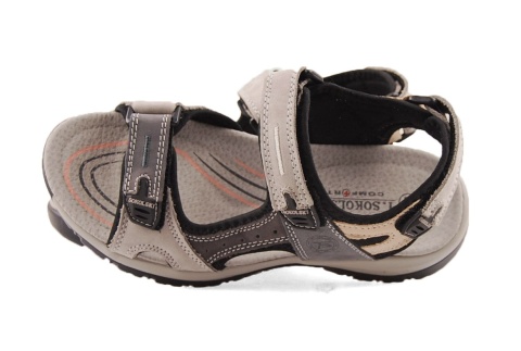 T.Sokolski L25-665 szare skórzane sandały