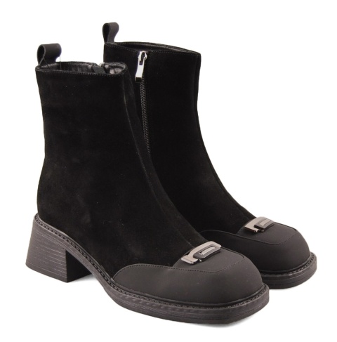 T.Sokolski Z25-126 czarne skórzane botki