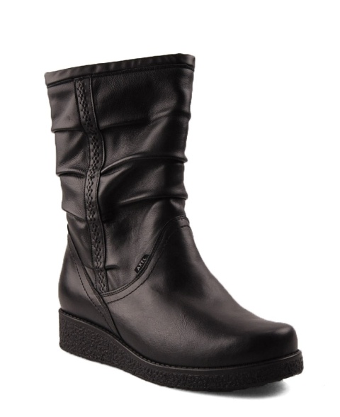 Axel 4055 czarne skórzane botki