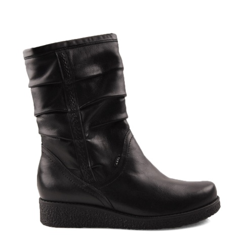 Axel 4055 czarne skórzane botki