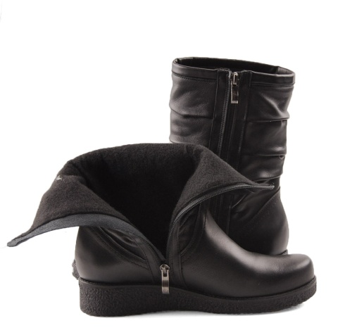 Axel 4055 czarne skórzane botki