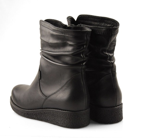 Axel 4092 czarne skórzane botki