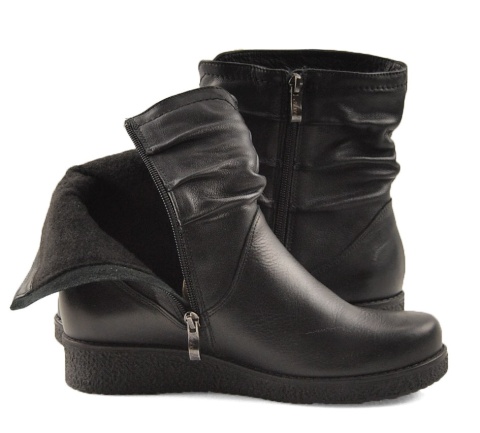 Axel 4092 czarne skórzane botki