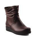 Axel 4092 rubinowe skórzane botki