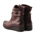 Axel 4092 rubinowe skórzane botki