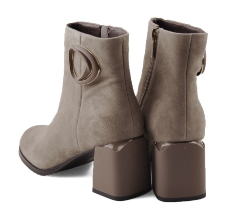 Artiker 57C0014 beżowe skórzane botki