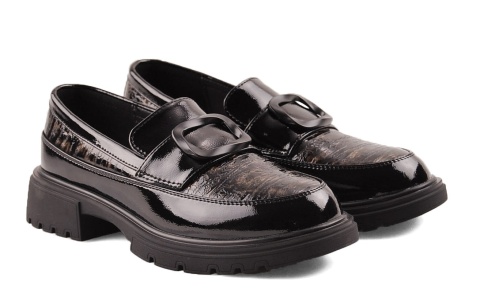 Artiker 57C0184 czarne skórzane półbuty