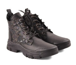 Artiker 57C2179 czarne skórzane botki