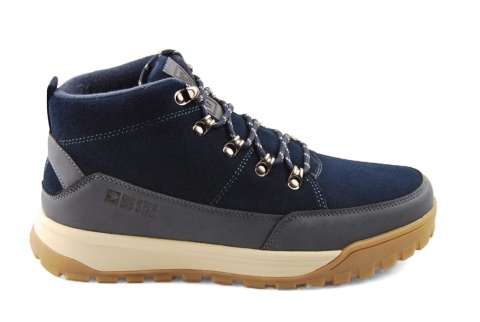 Big Star SS174264 granatowe skórzne trapery