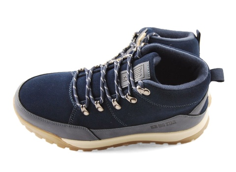 Big Star SS174264 granatowe skórzne trapery