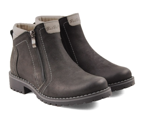 ButBal 639 czarne skórzane botki