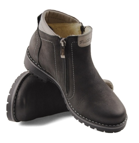 ButBal 639 czarne skórzane botki