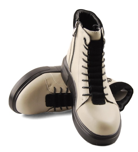 Filippo DBT7128 beżowe skórzane botki