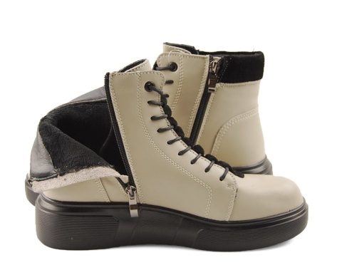 Filippo DBT7128 beżowe skórzane botki