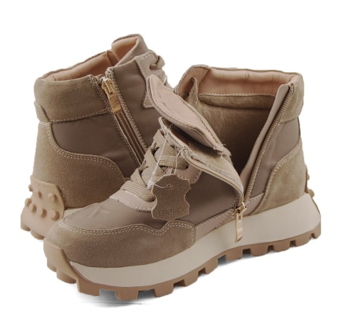 Filippo DBT7158 beżowe skórzane botki