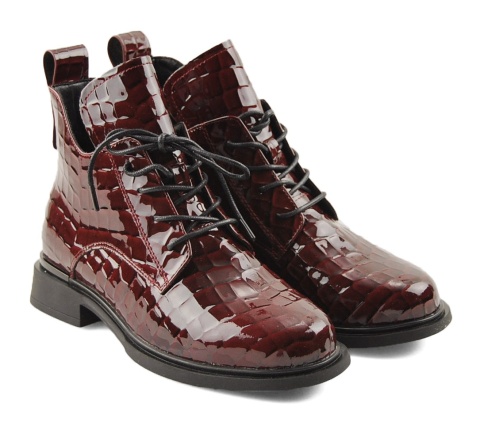 Filippo DBT7239 bordowe skórzane trzewiki