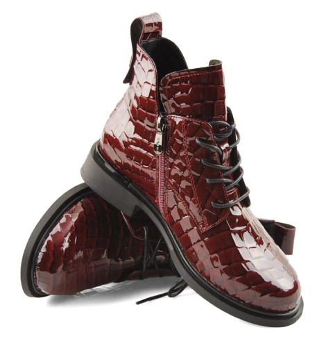 Filippo DBT7239 bordowe skórzane trzewiki