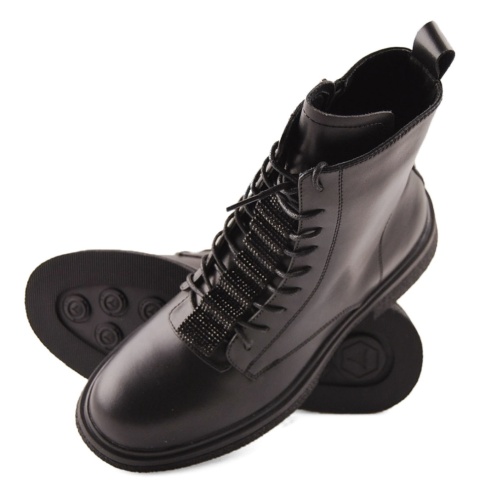 Filippo DBT7250 czarne skórzane trzewiki