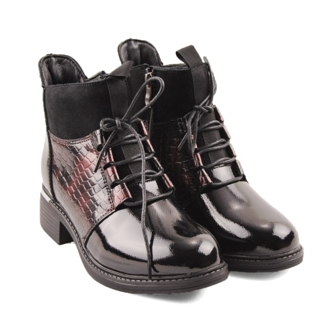 Filippo DBT7275 bordowe skórzane botki