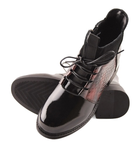 Filippo DBT7275 bordowe skórzane botki