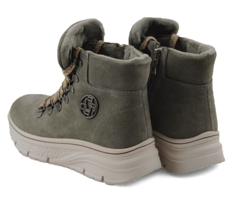 Filippo DBT7290 szare skórzane botki