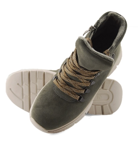 Filippo DBT7290 szare skórzane botki