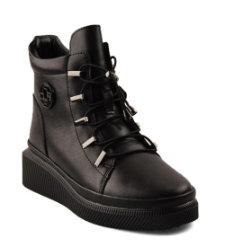 Filippo DBT7416 czarne skórzane botki