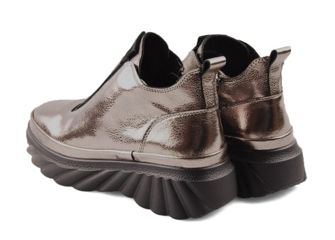 Filippo DBT7426 metaliczne skórzane półbuty