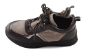 Filippo DP7406 szaro-czarne skórzane sneakersy