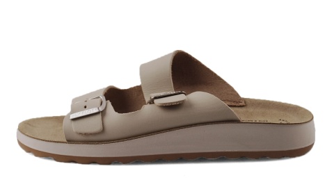 Fly Flot 77G64 beżowe skórzane klapki