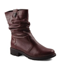 Galant 700 bordowe skórzane botki