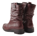 Galant 700 bordowe skórzane botki