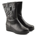 Galant 710 czarne skórzane botki