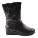 Galant 710 czarne skórzane botki