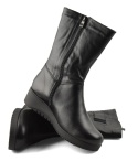 Galant 710 czarne skórzane botki