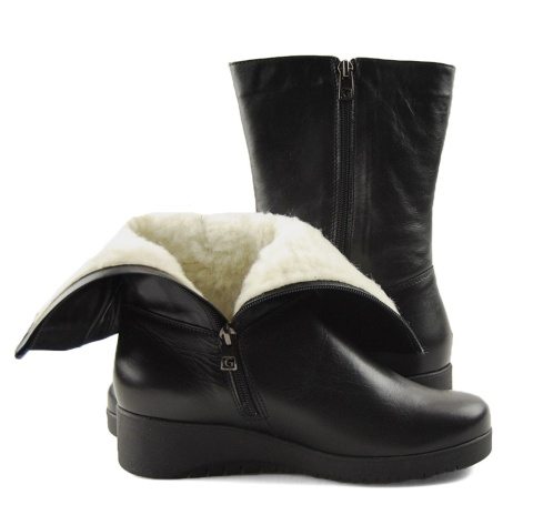 Galant 710 czarne skórzane botki