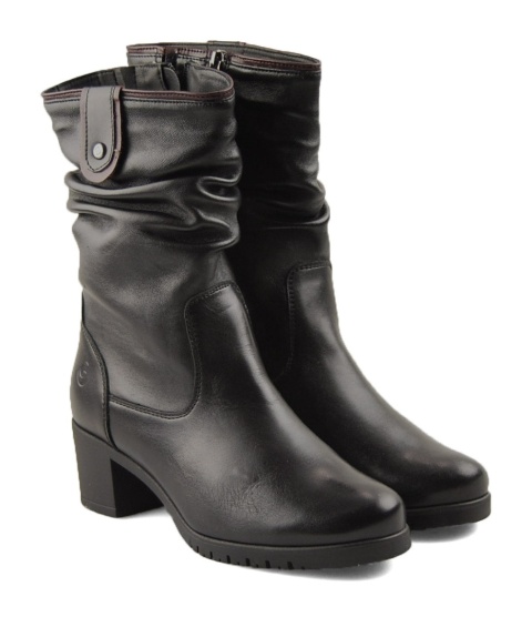 Galant 725 czarne skórzane botki