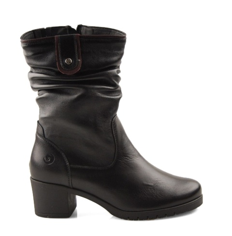 Galant 725 czarne skórzane botki
