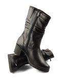Galant 725 czarne skórzane botki