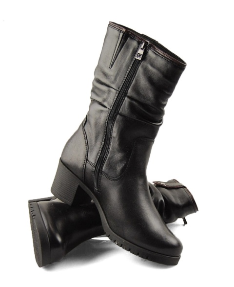 Galant 725 czarne skórzane botki