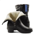 Galant 725 czarne skórzane botki